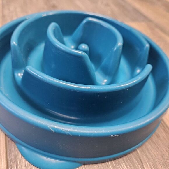 Slow Feeder Dog Bowl Slow Eating Blue Small Medium Large Breed Special Diet - Picture 4 of 7